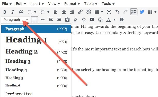 example of heading tag
