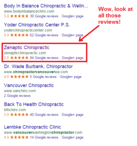 Chiropractor SEO Google Business Page