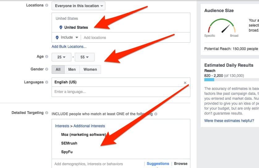 Target Demographic to improve facebook ads ctr