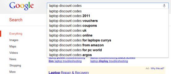 a screenshot of laptop discount codes LSI one of the Future Proof your SEO