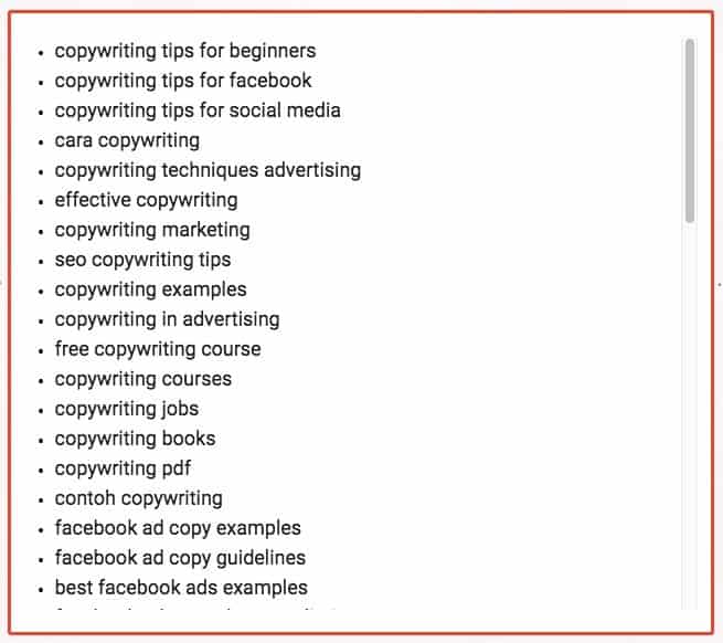 LSI Keywords for copywriting