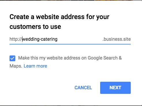 custom url for your google page builder