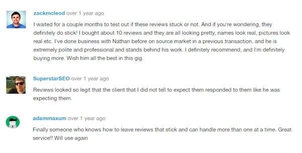 testimonials of customers who bought reviews